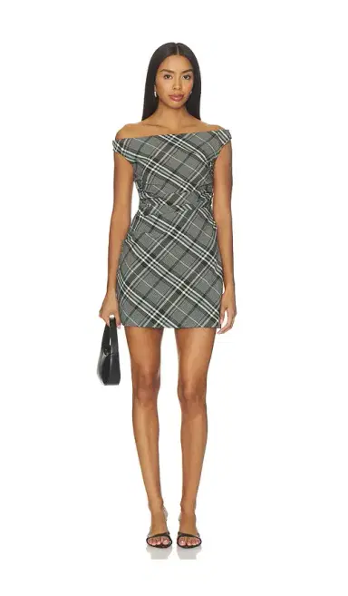 Simkhai Wells Off-shoulder Mini Dress | Thumbnail 1 Simkhai Wells Off-shoulder Mini Dress | Thumbnail 1