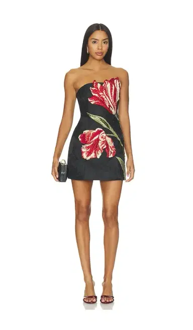 Alice + Olivia Alice + Olivia Katia Embellished Strapless Lantern Mini Dress | Thumbnail 1 Alice + Olivia Alice + Olivia Katia Embellished Strapless Lantern Mini Dress | Thumbnail 1