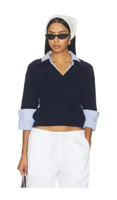 BROCHU WALKER Ciara Polo Looker Sweater | Thumbnail 1 BROCHU WALKER Ciara Polo Looker Sweater | Thumbnail 1