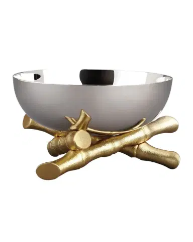 L 'Objet Bambou 24K Gold-Plated Bowl, 6" Round | Thumbnail 1 L 'Objet Bambou 24K Gold-Plated Bowl, 6" Round | Thumbnail 1