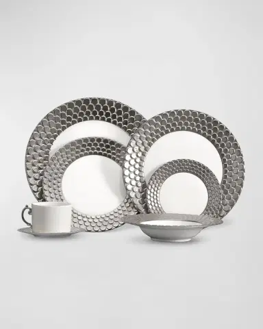 L'Objet Aegean Platinum-Plated Rimmed Serving Bowl | Thumbnail 2 L'Objet Aegean Platinum-Plated Rimmed Serving Bowl | Thumbnail 2