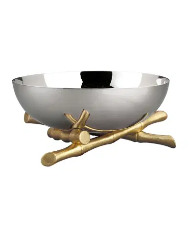L 'Objet Bambou 24K Gold-Plated Bowl, 12" Round | Thumbnail 3 L 'Objet Bambou 24K Gold-Plated Bowl, 12" Round | Thumbnail 3