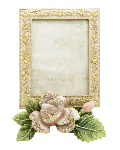 Jay Strongwater Kaylee Rose Picture Frame, 3" x 4" | Thumbnail 1 Jay Strongwater Kaylee Rose Picture Frame, 3" x 4" | Thumbnail 1