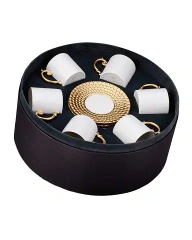 L'Objet Aegean 24K Gold Espresso Cups & Saucers, Set of 6 | Thumbnail 1 L'Objet Aegean 24K Gold Espresso Cups & Saucers, Set of 6 | Thumbnail 1