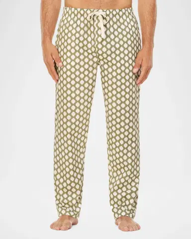 Majestic International Men 's Cotton Mid-Century Geometric Lounge Pants | Thumbnail 2 Majestic International Men 's Cotton Mid-Century Geometric Lounge Pants | Thumbnail 2