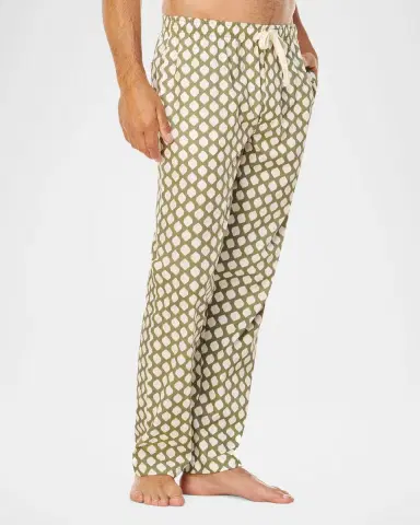 Majestic International Men 's Cotton Mid-Century Geometric Lounge Pants | Thumbnail 4 Majestic International Men 's Cotton Mid-Century Geometric Lounge Pants | Thumbnail 4
