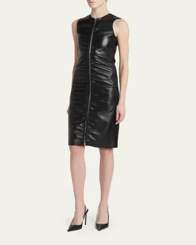 Tom Ford Lamb Leather Midi Dress | Thumbnail 4 Tom Ford Lamb Leather Midi Dress | Thumbnail 4