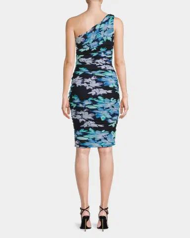 Ungaro Rosemary Floral Ruched One-Shoulder Midi Dress | Thumbnail 3 Ungaro Rosemary Floral Ruched One-Shoulder Midi Dress | Thumbnail 3