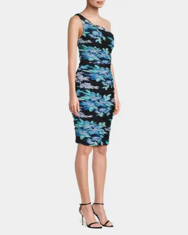 Ungaro Rosemary Floral Ruched One-Shoulder Midi Dress | Thumbnail 6 Ungaro Rosemary Floral Ruched One-Shoulder Midi Dress | Thumbnail 6