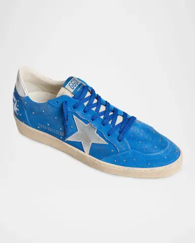 Golden Goose Men 's Ball Star Studded Suede Low-Top Sneakers | Thumbnail 2 Golden Goose Men 's Ball Star Studded Suede Low-Top Sneakers | Thumbnail 2