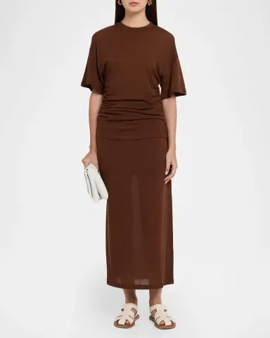 Akyn Studio Ada Sheer Jersey Midi Skirt | Thumbnail 2 Akyn Studio Ada Sheer Jersey Midi Skirt | Thumbnail 2