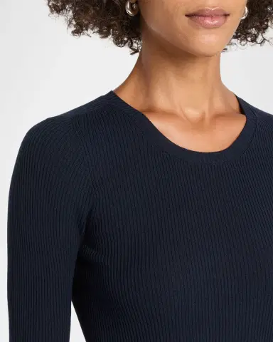 Oh My Goat Viscose Rib Knit Crewneck Sweater | Thumbnail 5 Oh My Goat Viscose Rib Knit Crewneck Sweater | Thumbnail 5