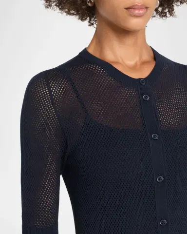Oh My Goat Elbow-Sleeve Mesh Knit Top | Thumbnail 5 Oh My Goat Elbow-Sleeve Mesh Knit Top | Thumbnail 5