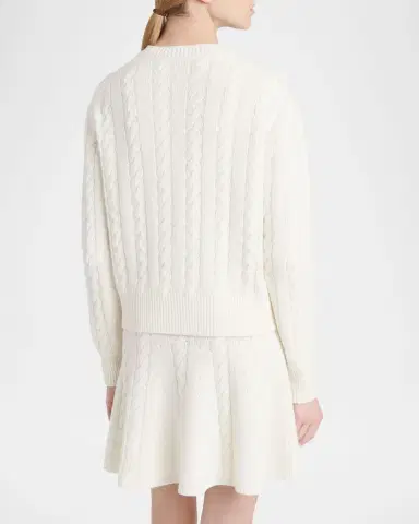 FERRAGAMO Wool-Cashmere Cable Knit Gancio Cardigan | Thumbnail 3 FERRAGAMO Wool-Cashmere Cable Knit Gancio Cardigan | Thumbnail 3