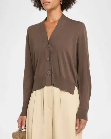 Oh My Goat V-Neck Viscose Knit Cardigan | Thumbnail 4 Oh My Goat V-Neck Viscose Knit Cardigan | Thumbnail 4