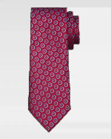Charvet Men's Swirl Pattern Jacquard Silk Tie | Thumbnail 2 Charvet Men's Swirl Pattern Jacquard Silk Tie | Thumbnail 2
