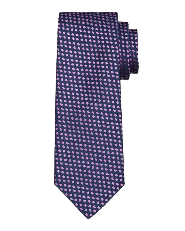 Men's Micro Diamond Jacquard Silk Tie Men's Micro Diamond Jacquard Silk Tie