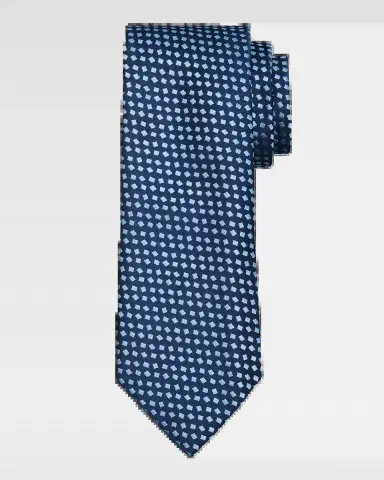 Charvet Men's Micro Diamond Jacquard Silk Tie | Thumbnail 2 Charvet Men's Micro Diamond Jacquard Silk Tie | Thumbnail 2