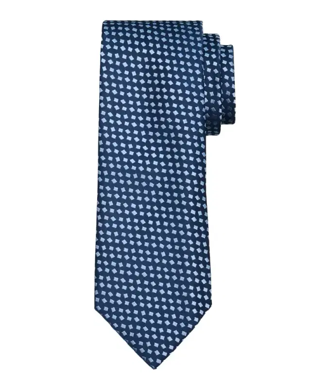 Men's Micro Diamond Jacquard Silk Tie Men's Micro Diamond Jacquard Silk Tie