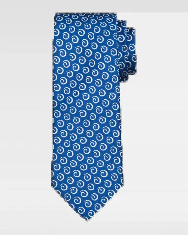 Charvet Men's Swirl Pattern Jacquard Silk Tie | Thumbnail 2 Charvet Men's Swirl Pattern Jacquard Silk Tie | Thumbnail 2
