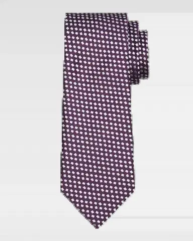 Charvet Men's Micro Diamond Jacquard Silk Tie | Thumbnail 2 Charvet Men's Micro Diamond Jacquard Silk Tie | Thumbnail 2