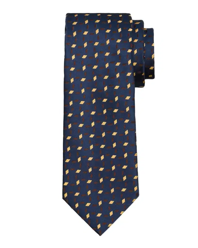 Men's Diamond Crisscross Jacquard Silk Tie Men's Diamond Crisscross Jacquard Silk Tie