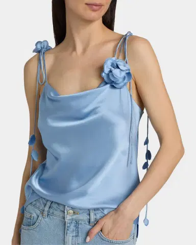 Cinq à Sept Trailing Flower Marta Silk Cami | Thumbnail 5 Cinq à Sept Trailing Flower Marta Silk Cami | Thumbnail 5