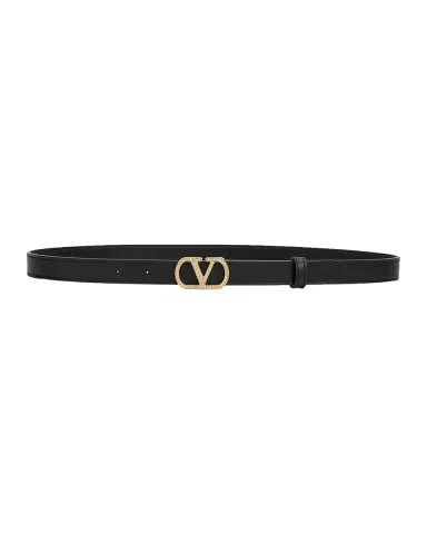 Valentino Garavani VLogo Signature Belt in Shiny Calfskin with Crystals 20MM | Thumbnail 3 Valentino Garavani VLogo Signature Belt in Shiny Calfskin with Crystals 20MM | Thumbnail 3
