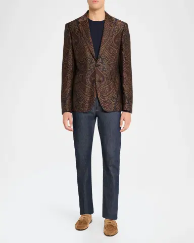 Etro Men 's Milano Paisley Jacquard Sport Coat | Thumbnail 2 Etro Men 's Milano Paisley Jacquard Sport Coat | Thumbnail 2