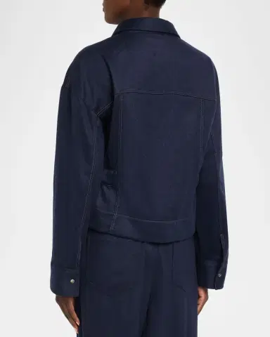 Brunello Cucinelli Brushed Wool Belted Shirt Jacket | Thumbnail 3 Brunello Cucinelli Brushed Wool Belted Shirt Jacket | Thumbnail 3