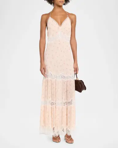 LoveShackFancy Kieva Floral Halter Maxi Dress | Thumbnail 4 LoveShackFancy Kieva Floral Halter Maxi Dress | Thumbnail 4