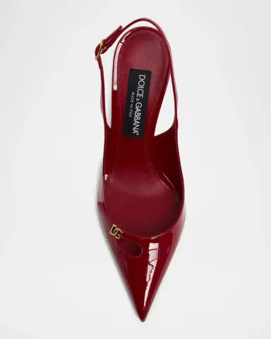 Dolce & Gabbana 90mm DG Vernice Patent Leather Slingback Pumps | Thumbnail 6 Dolce & Gabbana 90mm DG Vernice Patent Leather Slingback Pumps | Thumbnail 6