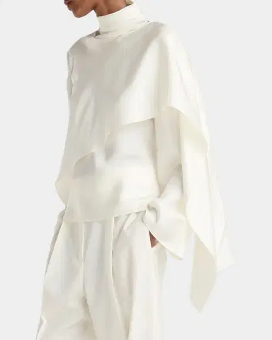 Róhe Foulard Drape Silk Top | Thumbnail 5 Róhe Foulard Drape Silk Top | Thumbnail 5