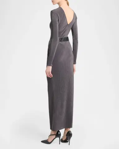 Giorgio Armani Embellished Asymmetric Column Dress | Thumbnail 3 Giorgio Armani Embellished Asymmetric Column Dress | Thumbnail 3