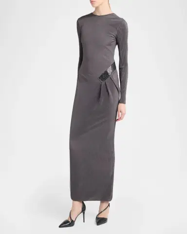 Giorgio Armani Embellished Asymmetric Column Dress | Thumbnail 4 Giorgio Armani Embellished Asymmetric Column Dress | Thumbnail 4