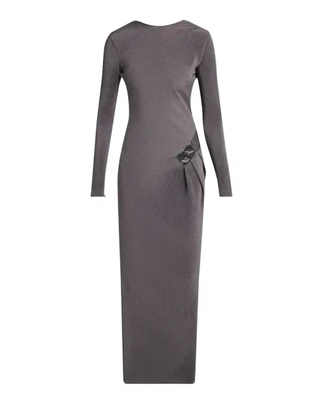 Embellished Asymmetric Column Dress Embellished Asymmetric Column Dress