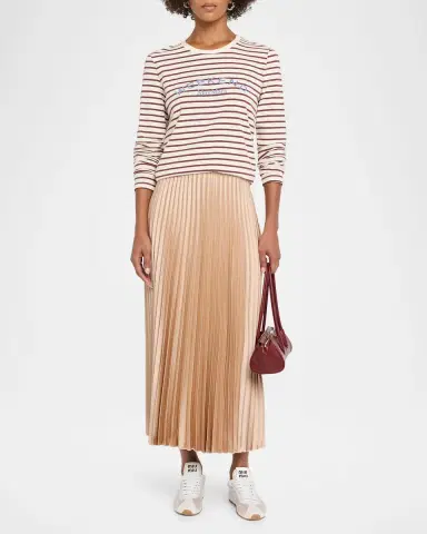 Weekend Max Mara Pleated Washed Satin Maxi Skirt | Thumbnail 2 Weekend Max Mara Pleated Washed Satin Maxi Skirt | Thumbnail 2