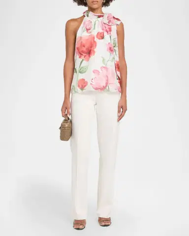 SACHIN BABI Deirdre Floral-Print Chiffon Halter Top | Thumbnail 2 SACHIN BABI Deirdre Floral-Print Chiffon Halter Top | Thumbnail 2