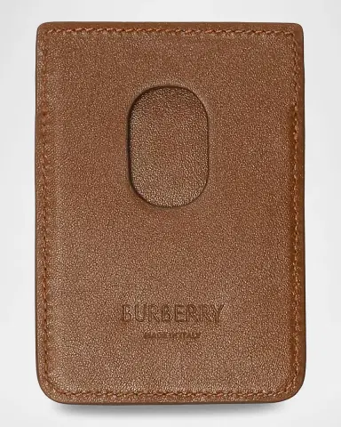 Burberry Men 's MagSafe Pop Check Leather Phone Card Case | Thumbnail 2 Burberry Men 's MagSafe Pop Check Leather Phone Card Case | Thumbnail 2
