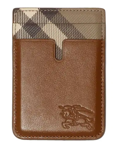 Burberry Men 's MagSafe Pop Check Leather Phone Card Case | Thumbnail 3 Burberry Men 's MagSafe Pop Check Leather Phone Card Case | Thumbnail 3