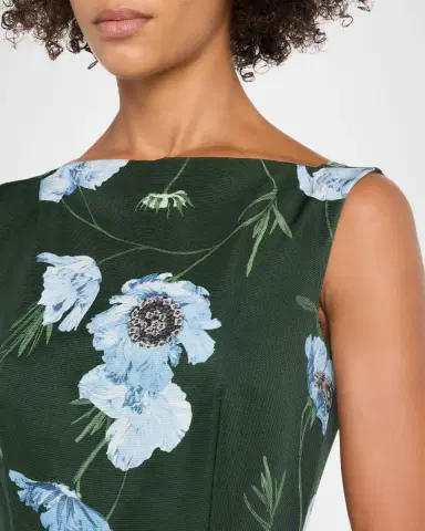 Erdem Floral Cotton Faille Midi Cocktail Dress | Thumbnail 5 Erdem Floral Cotton Faille Midi Cocktail Dress | Thumbnail 5