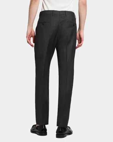Dolce & Gabbana Men 's Lana Gessata Pleated Trousers | Thumbnail 3 Dolce & Gabbana Men 's Lana Gessata Pleated Trousers | Thumbnail 3