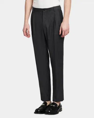 Dolce & Gabbana Men 's Lana Gessata Pleated Trousers | Thumbnail 6 Dolce & Gabbana Men 's Lana Gessata Pleated Trousers | Thumbnail 6