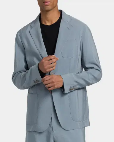 Giorgio Armani Men 's Silk-Blend Single-Breasted Blazer | Thumbnail 4 Giorgio Armani Men 's Silk-Blend Single-Breasted Blazer | Thumbnail 4