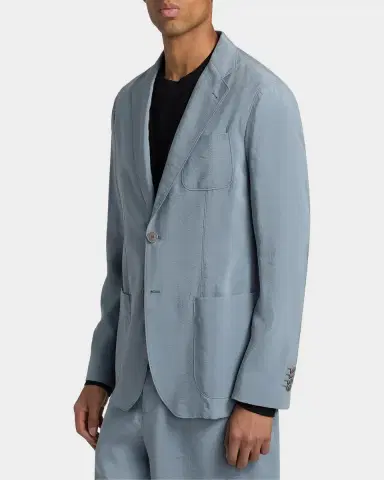 Giorgio Armani Men 's Silk-Blend Single-Breasted Blazer | Thumbnail 7 Giorgio Armani Men 's Silk-Blend Single-Breasted Blazer | Thumbnail 7