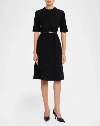 Fabiana Filippi A-Line Sequin Tweed Dress | Thumbnail 2 Fabiana Filippi A-Line Sequin Tweed Dress | Thumbnail 2