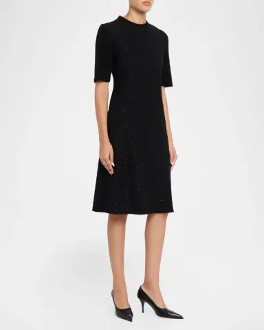 Fabiana Filippi A-Line Sequin Tweed Dress | Thumbnail 4 Fabiana Filippi A-Line Sequin Tweed Dress | Thumbnail 4