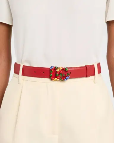 Dolce & Gabbana DG Embellished Leather Belt | Thumbnail 2 Dolce & Gabbana DG Embellished Leather Belt | Thumbnail 2