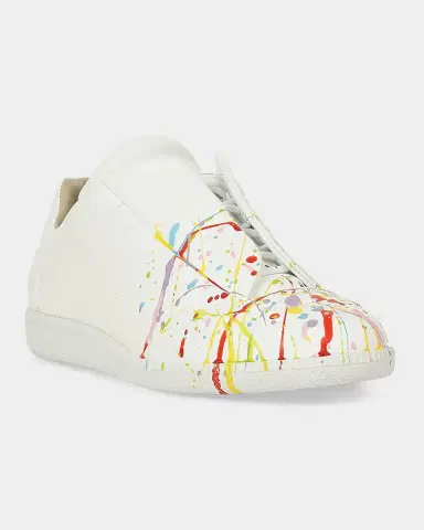 Maison Margiela Future Leather Low-Top Sneakers | Thumbnail 4 Maison Margiela Future Leather Low-Top Sneakers | Thumbnail 4