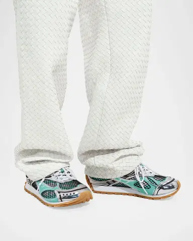 Bottega Veneta Women's Orbit Metallic Net Runner Sneakers | Thumbnail 2 Bottega Veneta Women's Orbit Metallic Net Runner Sneakers | Thumbnail 2